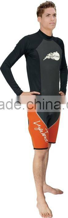 Polyester long sleeve lycra rash guard top for men L-02