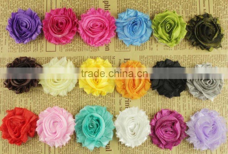 High Quality Shabby Chiffon Flowers for Kids Hair Accessories