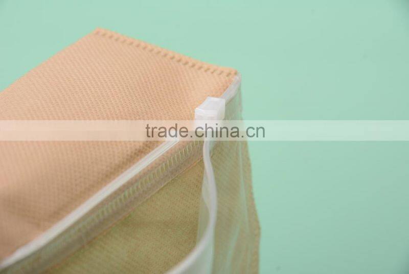 Transparent stand up pvc slider zipper pouch bags