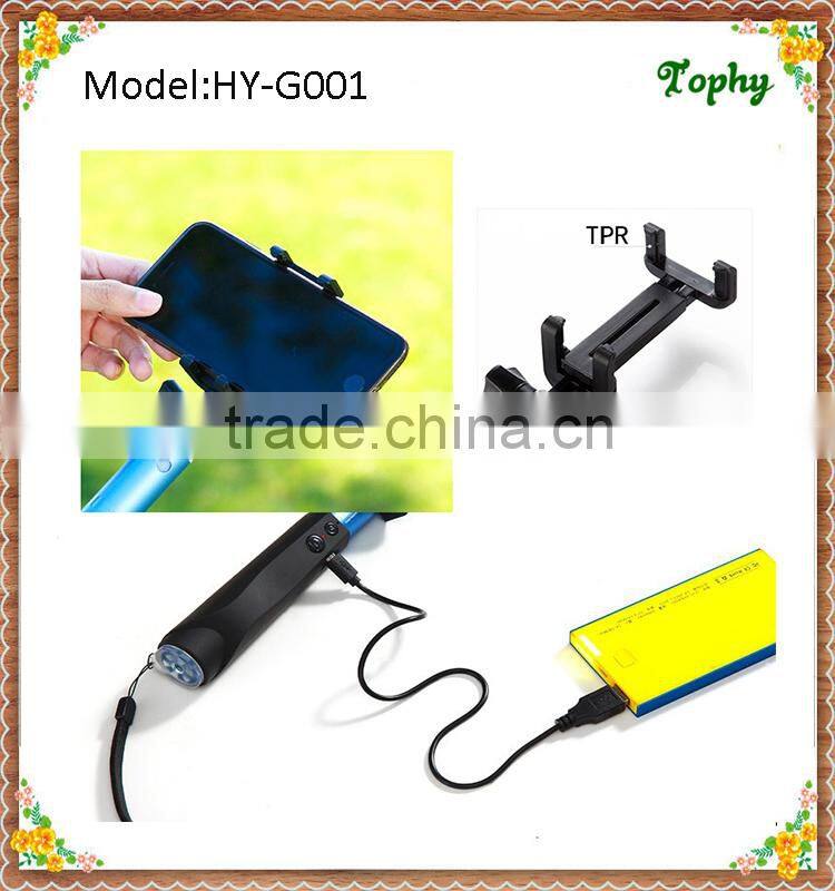 2015 New High-quality Aluminium Alloy Extendable hand held Monopod Bluetooth Selfie Stick Monopo With Shutter For Smartphone