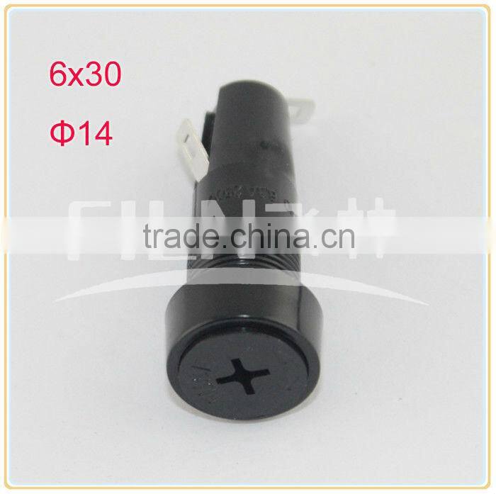 250VAC black bakelite protective fuse holder for 6*30mm fuse
