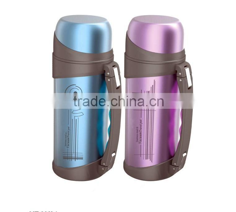 1.2L stainless steel vacuum flask with easy handle
