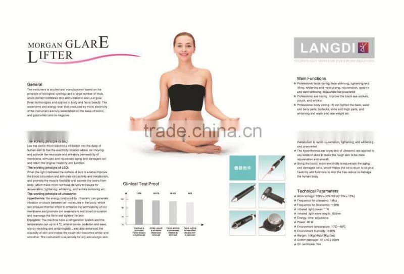 protable skin lifting, tightening, wrinkle removal ultrasound +BIOskin beauty device