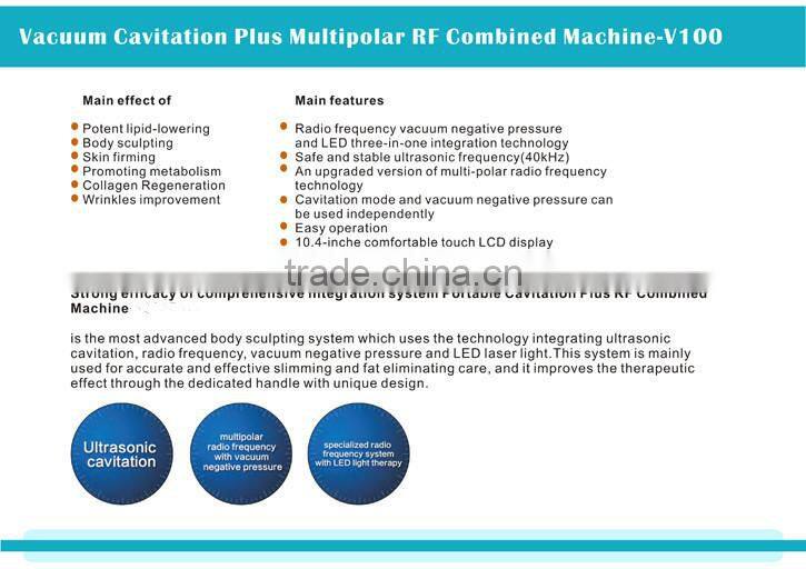 Body shaping machine cavitation rf skin soften vacuum roller slimming machine V100