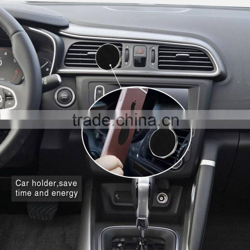 Universal rotating portable mini air vent magnetic mobile cell phone stand mount car holder