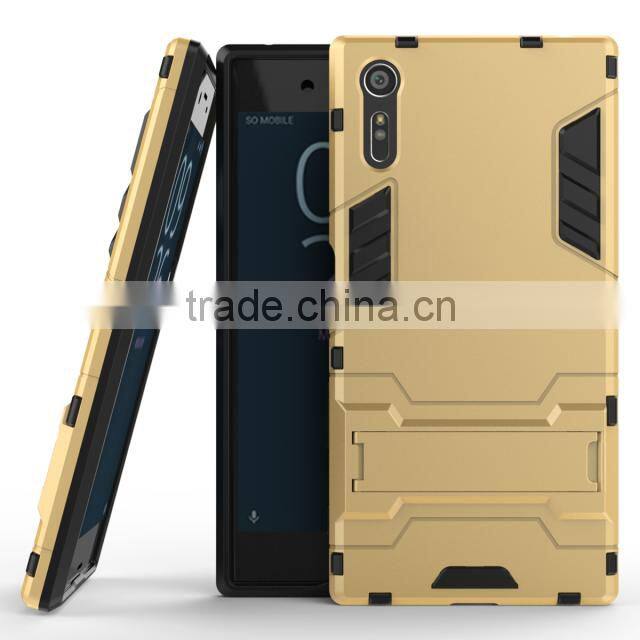 GVC Slim Hard Phone Case Robot Armor Hybrid Back Cover for Xperia XZ Compact For Sony Xperia Z5 FOR TRANSFORMER CASE KICKSTAND