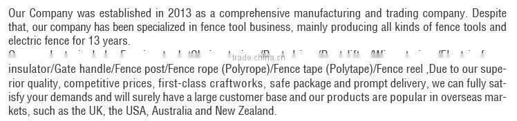 Livestock farm electric fence UV resistance polytape for horse