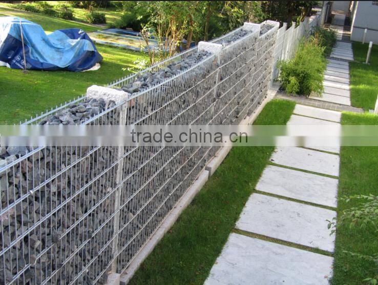 Hot-dipped Galvanized Welded Mesh Gabion wire cages rock retaining wall