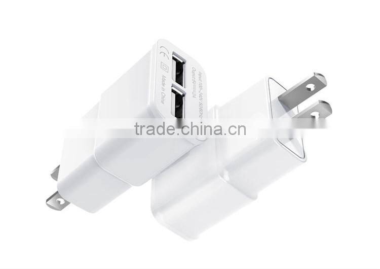 Dual Ports Fast Charging Travel usb Charger adapter For Mobile Phone