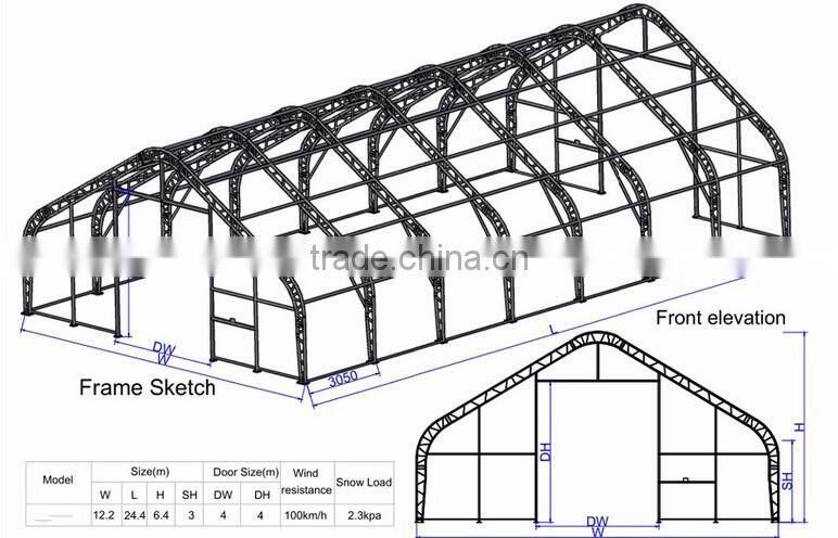 YRS4080 Big size frame tent warehouse tent for sale