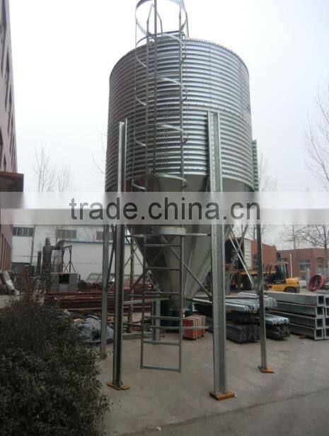 vertical yellow maize soybean storage steel silo