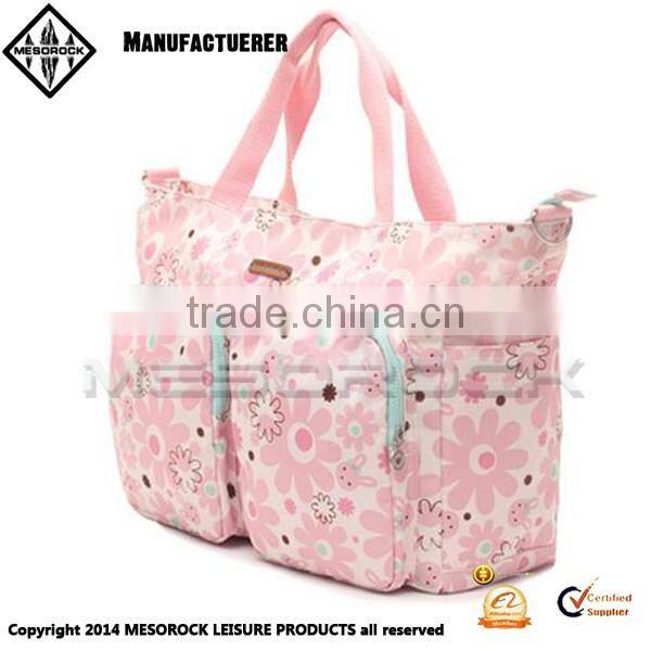 High quality wholesale custom oxford fabric shoulder bag mommy diaper bag