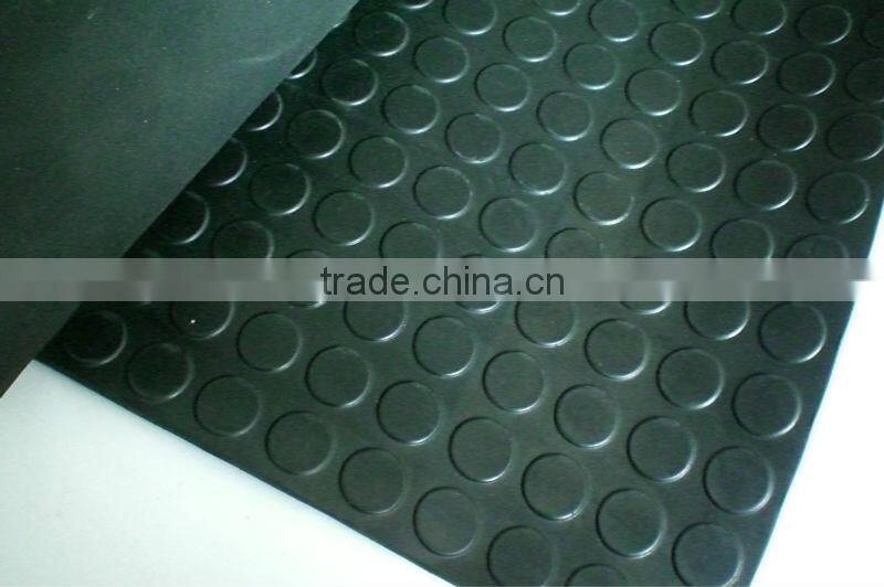 3mm to 6mm thickness Round stud rubber floor matting
