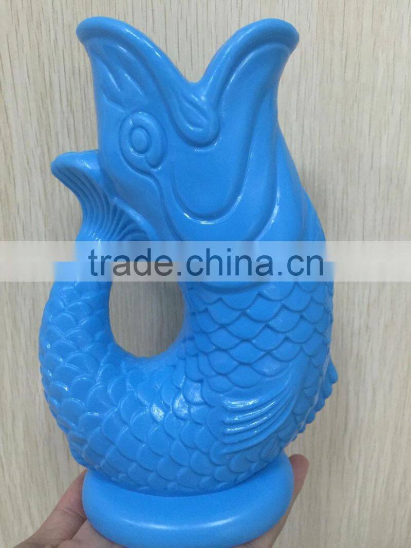 Wholesale OEM blow molding plastic fish flower vase,small vase