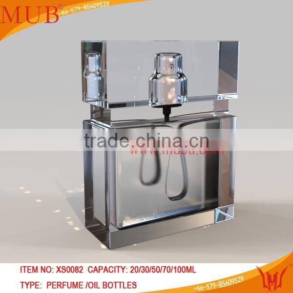square shape crystal perfume bottle
