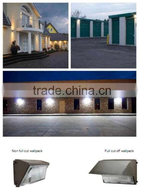 Aluminum body high lumen 75w led wall pack light outdoor