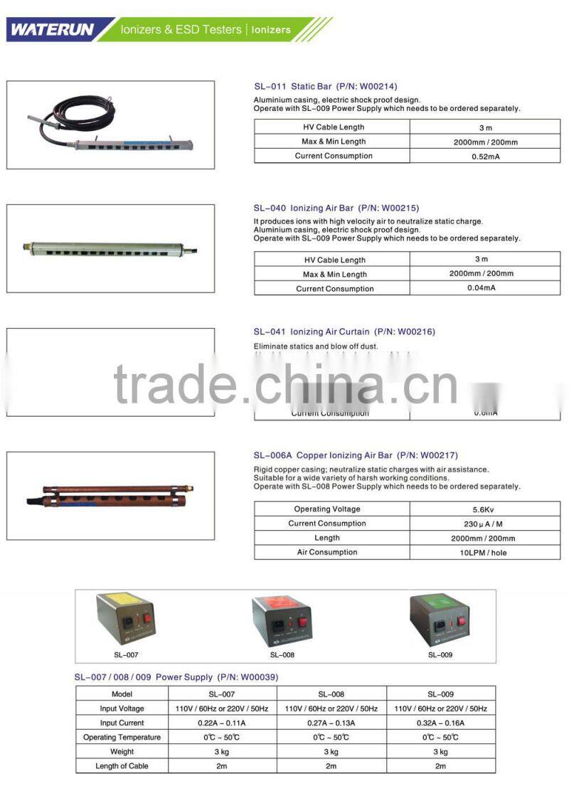 SL-011 Antistatic Bar , ionizing air curtain , industrial air ionizer