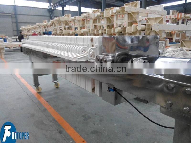 Fine membrane filter press for filtering used oil