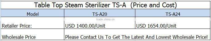 Table Top Autoclave Steam Sterilizer for medical health TS-A