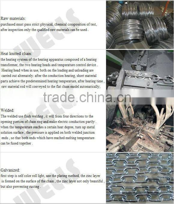 16mm Electro-galvanized Steel Weld Long Link Chain