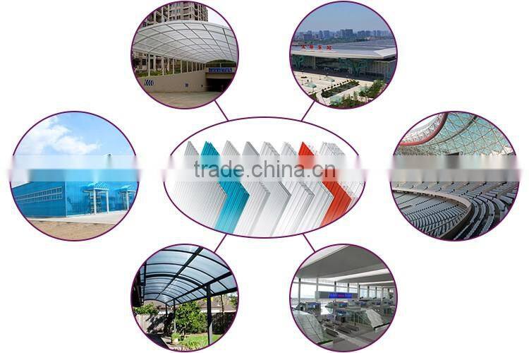 High quality and best price 2100*5800mm 6mm hollow polycarb sheet