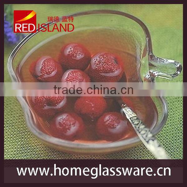 fruit Tray crystal 5 inch apple shape glass bowl for salad