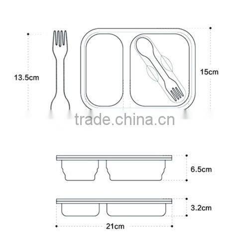 Silicone disposable picnic lunch box