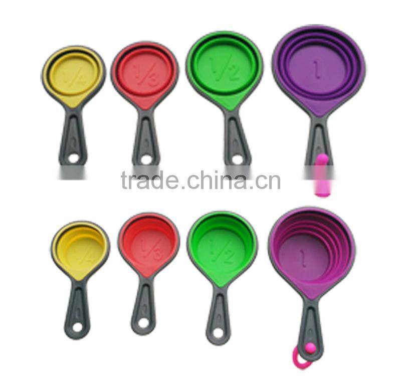 Promotion Factory price Collapsible Silicone homeware Measuring Cups
