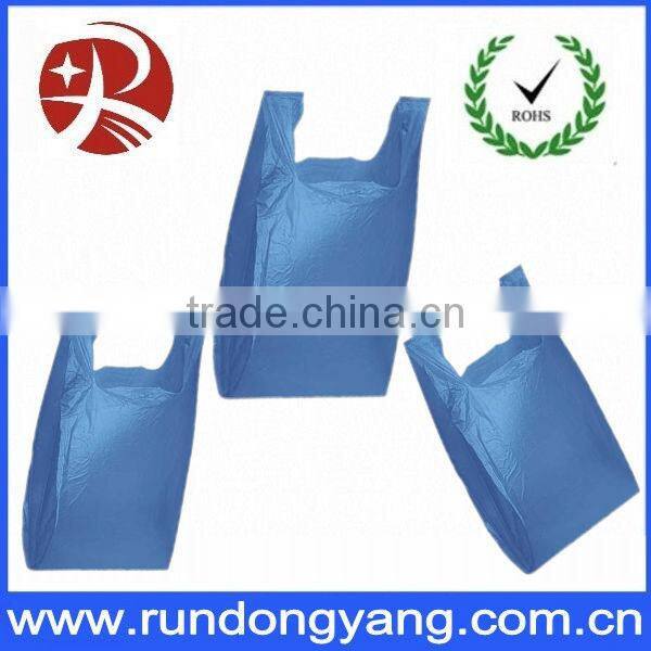 Wholesales HDPE multi-color printing plastic t shirt shopping bag