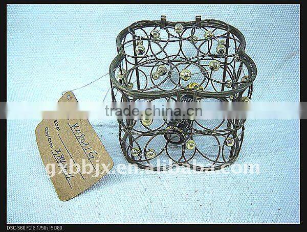 Gold wire woven small hard drive storage cases with lid