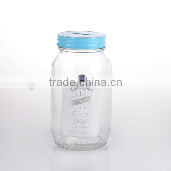 Hot Sale Coin Bank Glass Mason Jar
