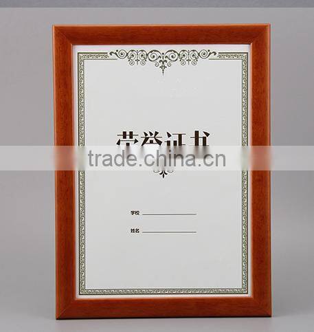 2016 hot selling A4,A5,A3 Wooden certificate photo frame