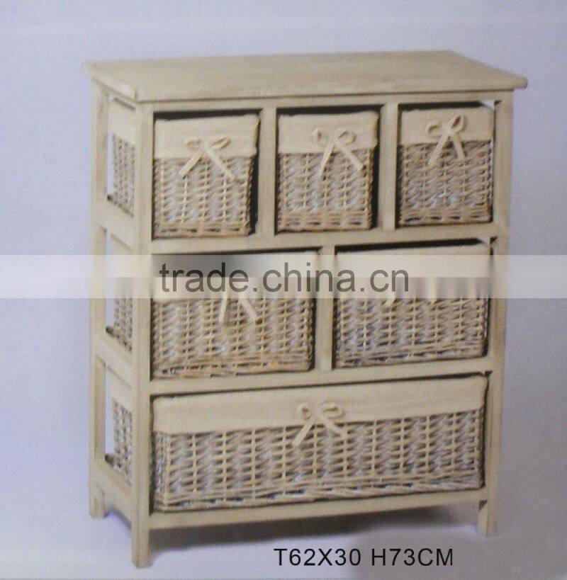 Best-selling wholesale price old style retro wicker storage cabinet