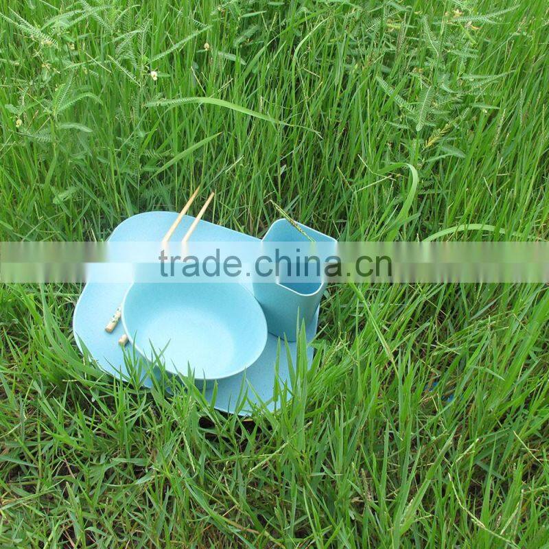 Popular Traditionary Best design bamboo fiber tableware set
