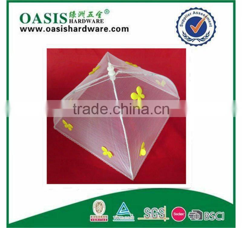 folding food cover 4 sides mesh polyester food cover Net food cover,mesh food cover,dish cover food umbrellas