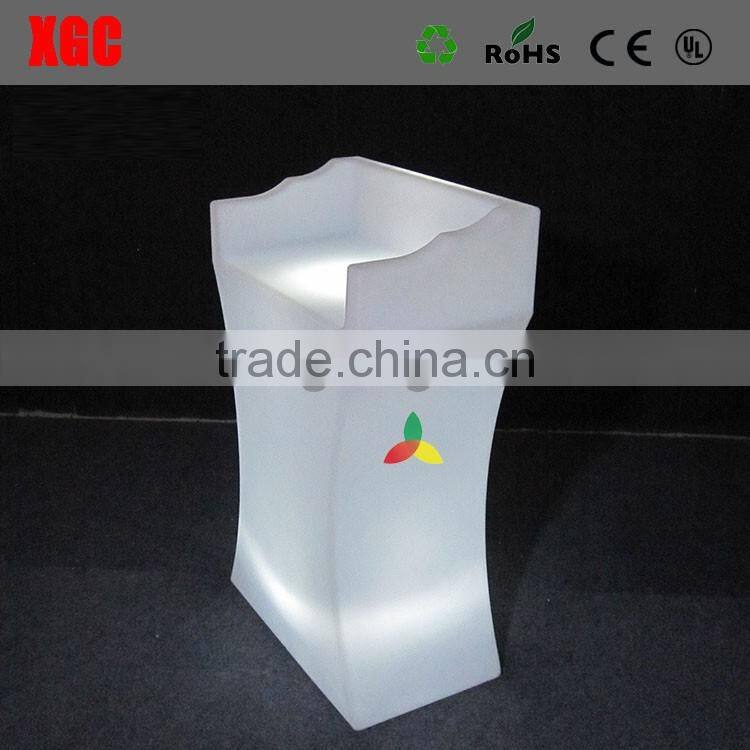 Plastic Outdoor LED lighted bar table and chair