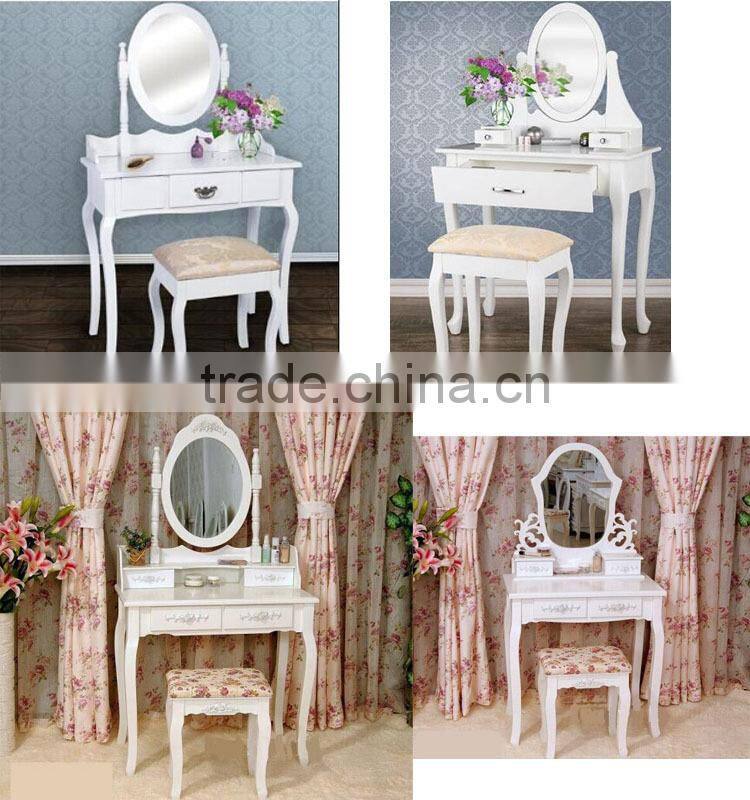 Shandong bedroom furniture wood makeup sets