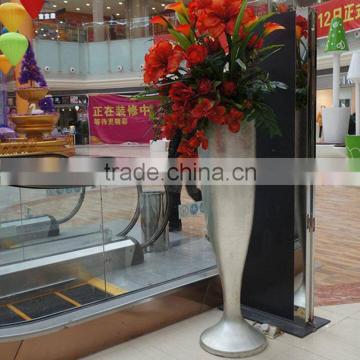 Modern white fiberglass vase