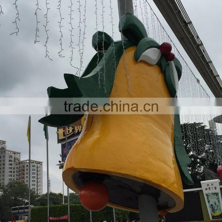 Outdoor fiberglass Christmas bell decoartion