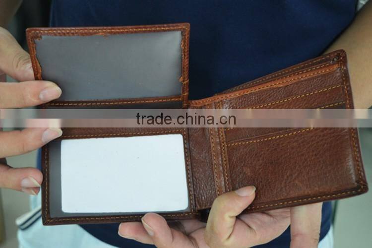 Minimal Leather Wallet Personalized Wallet RFID Blocking Leather with card holder bussiness