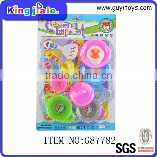 Funny children toys musical lighting cooking table set plastic kids play kitchen