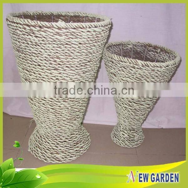 2015 New Style Cheapest Paper Rope Basket / Round Rattan Pot