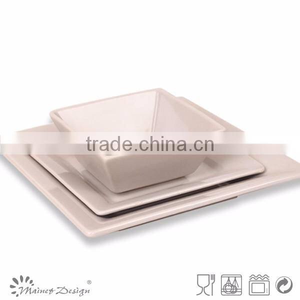 square cheap high qulity stoneware ceramic dinner set