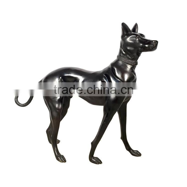 Indoor animal metal sculpture doberman dog bronze statues for sale