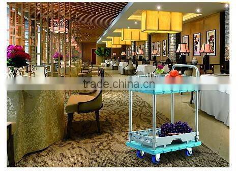 Professional Plastic Supermarket Trolley with mute wheels