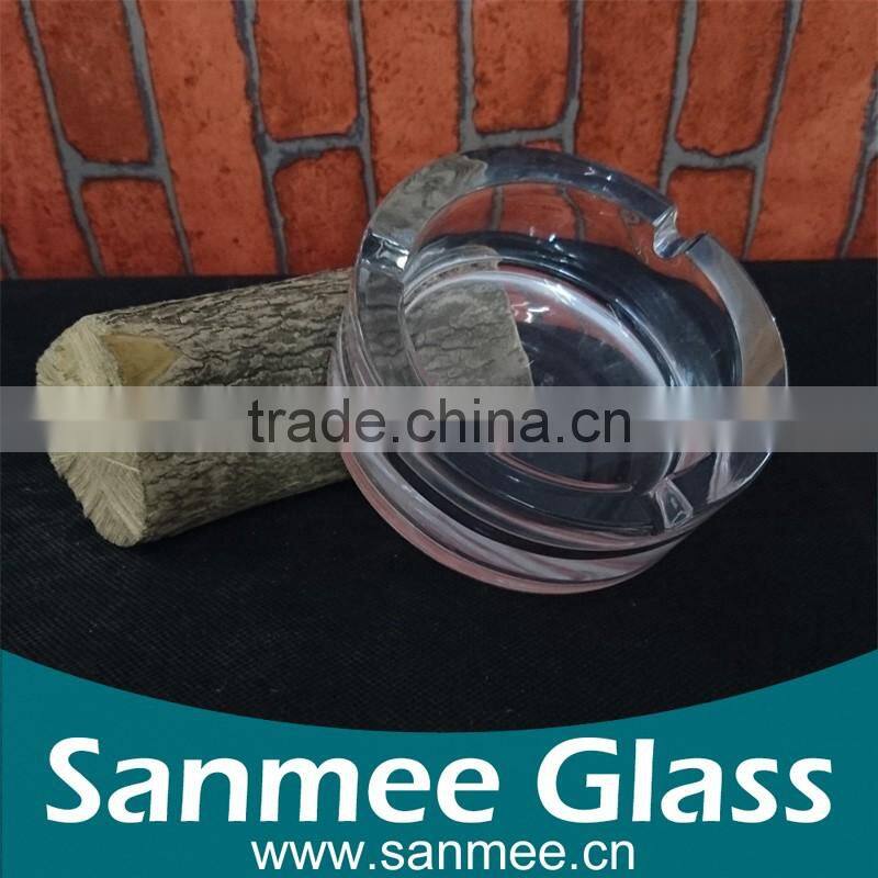 Wholesale High Quality Round Clear Custom Glass Cigar Ashtrays