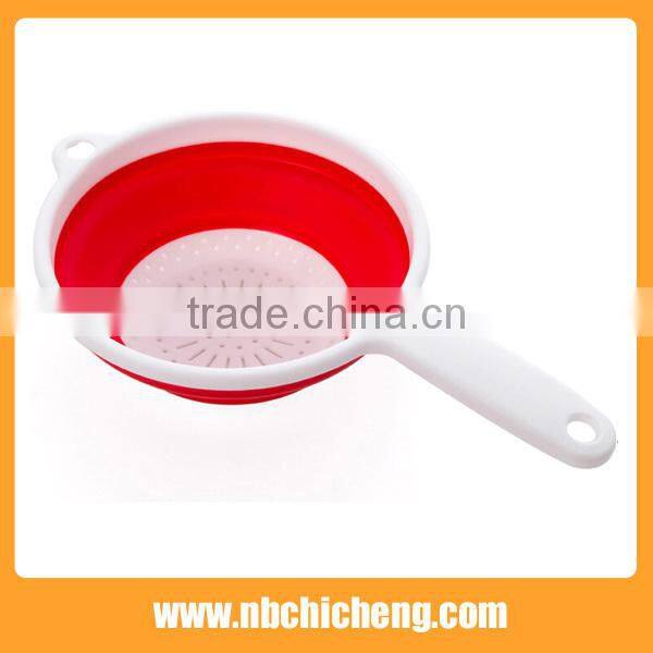 Folding washing vegetables and fruit basket with handle Draining basket