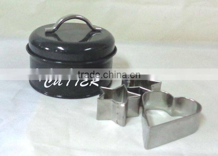Metal cookie jar cake iron storage can cake tin