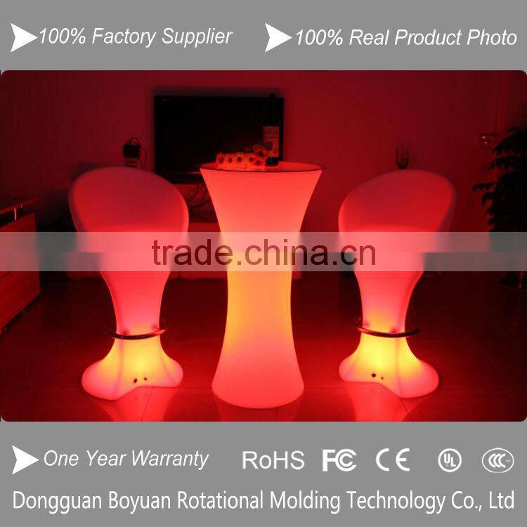 Hot sale modern 16 colors changeable waterproof led bar chair
