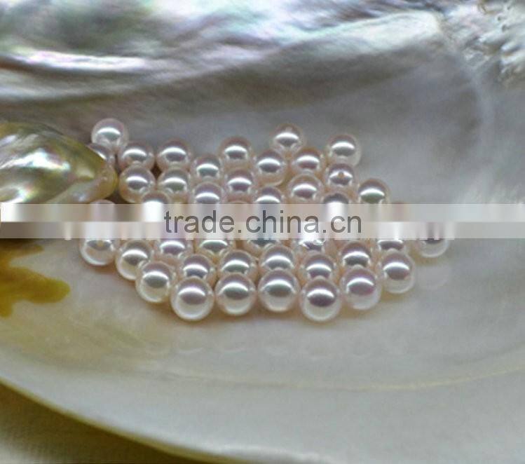 round loose Akoya pearls size 6.5-7mm with hald drilled